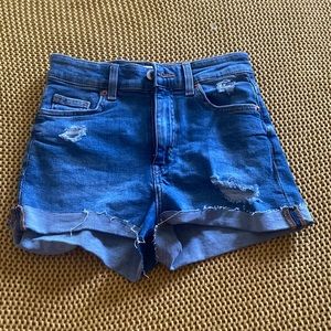 Blue denim jean shorts